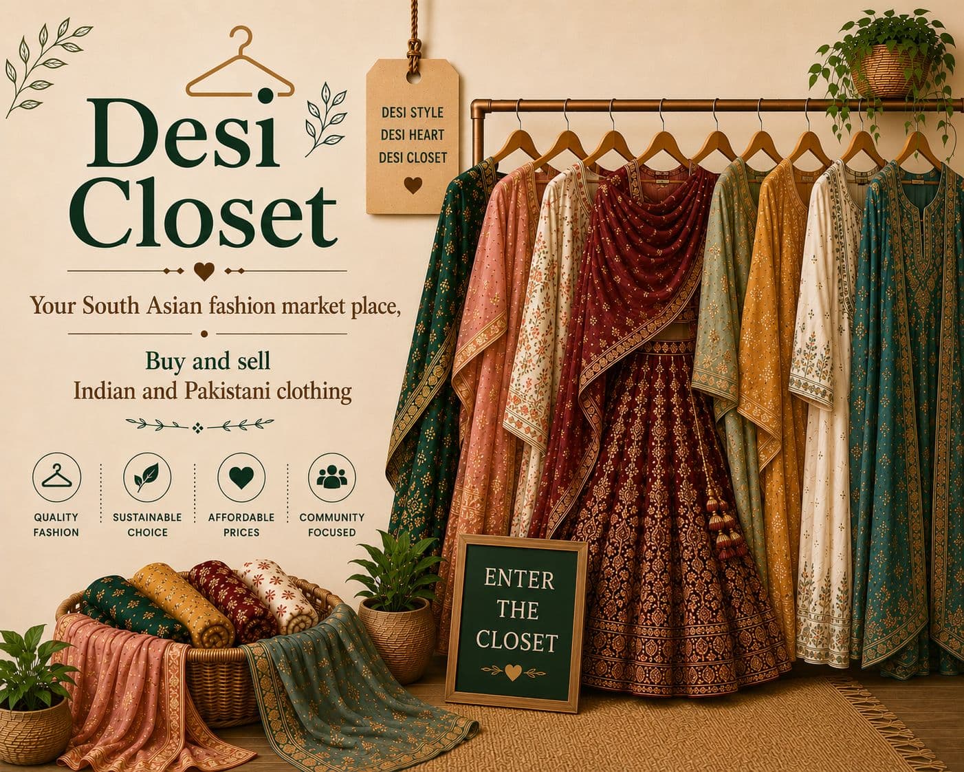 Desi Closet — pre-loved South Asian sarees, lehengas and kurtas